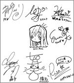 出演声優によるサイン寄せ書き色紙2